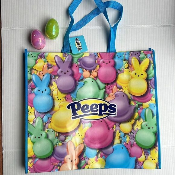 Peeps Multicolor Large Shopping Tote Bag - Picture 1 of 13